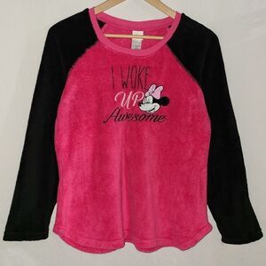 Disney Minnie Mouse I Woke Up Awsome Sleepwear Sweatshirt Size S